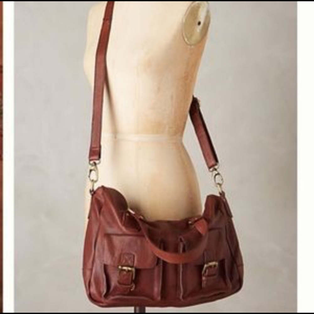 Anthropologie Genuine Leather Holding Horses Bag